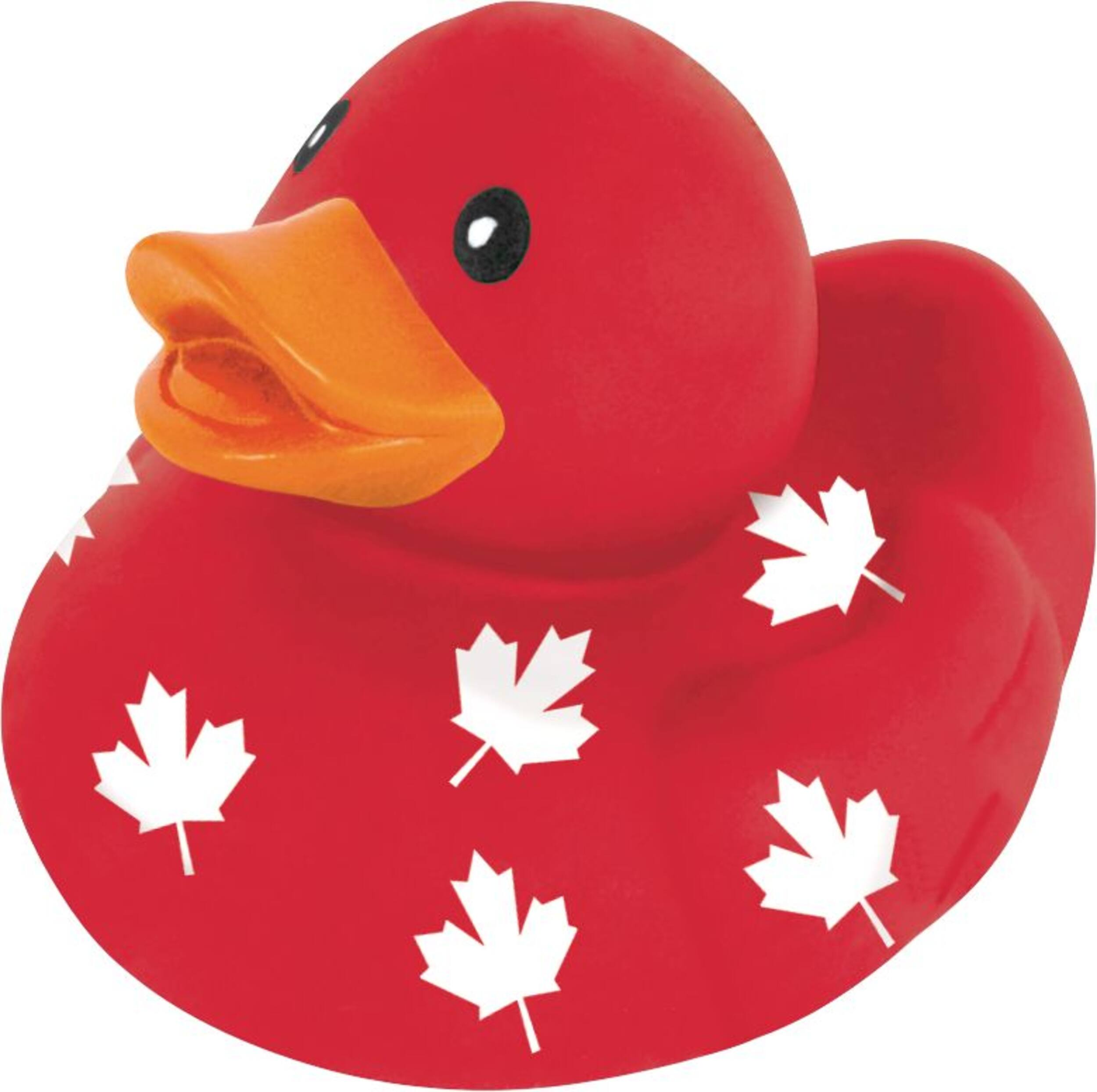 Canard en caoutchouc feuille d'érable du Canada Front_Angled_Left
