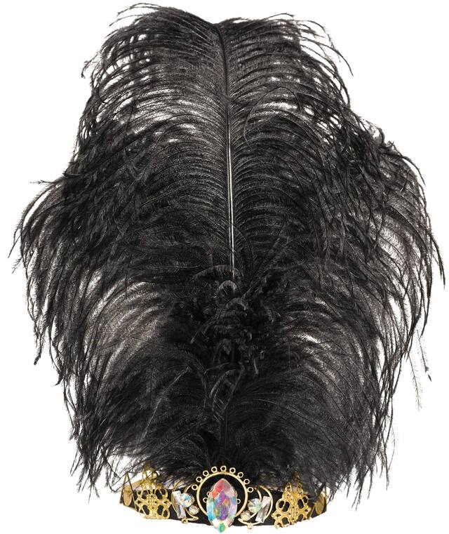 Black Feather Tiara Front_Flat