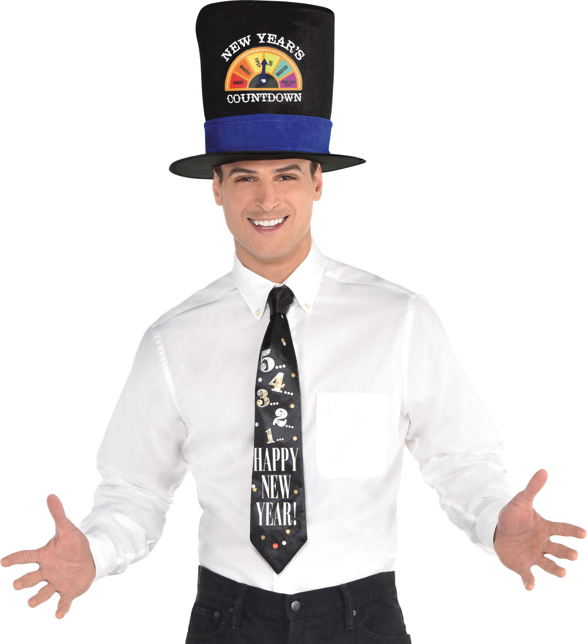 New Year's Countdown Top Hat Front_Flat