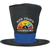 Chapeau haut-de-forme New Year's Countdown Front_Elevated
