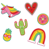 Valentine's Peel & Stick Patches, 6-pk Overhead_Flat