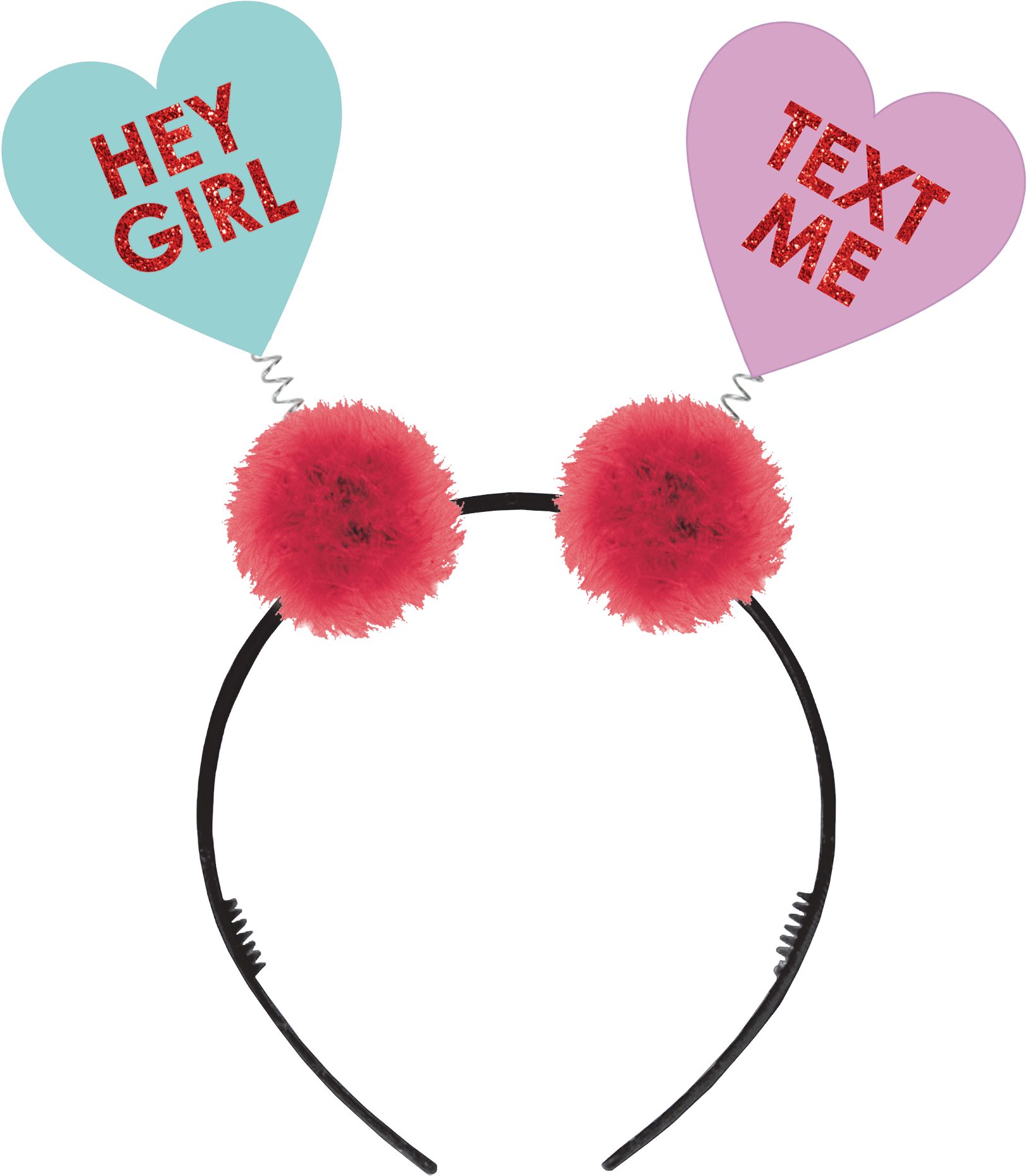 Bandeau coeurs avec messages Front_Flat