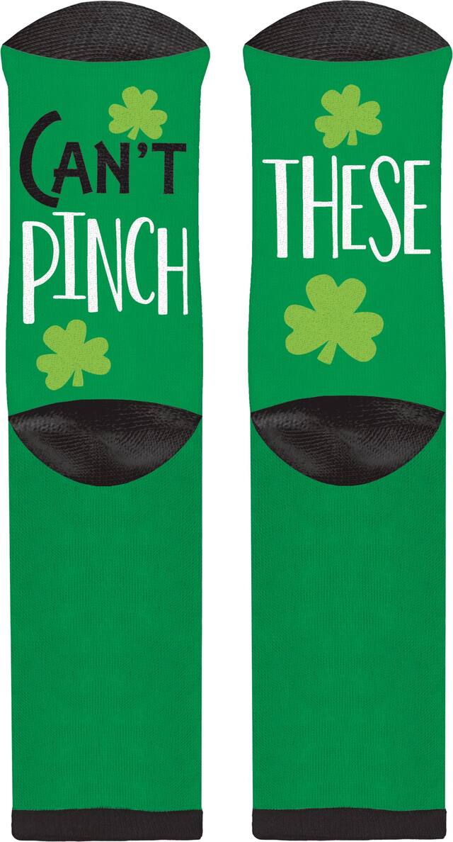 Chaussettes Can't Pinch These de la Saint-Patrick pour adultes Bottom_Flat