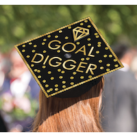 Goal Digger Graduation Cap Topper Back_Flat