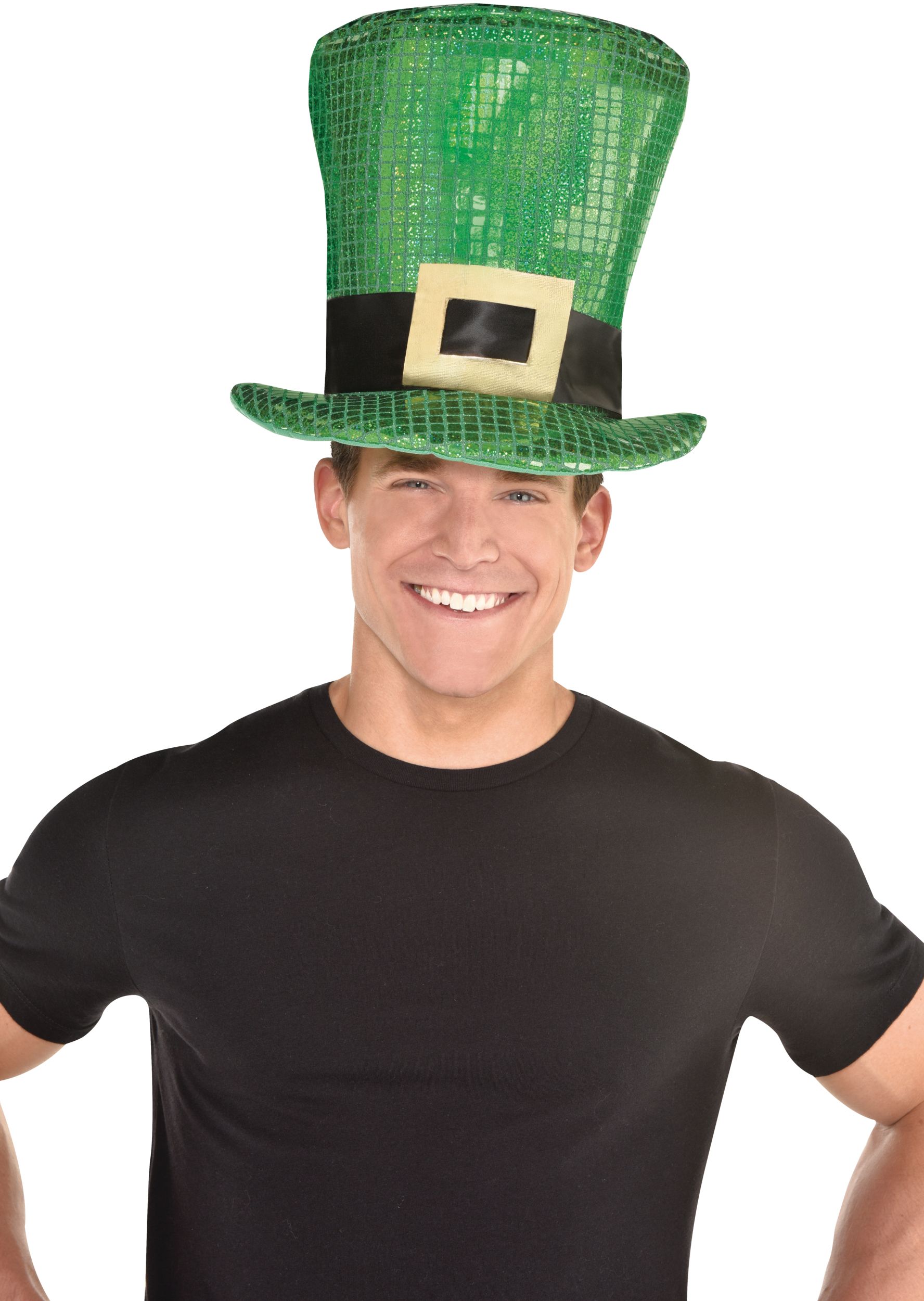 Oversized Sequin St. Patrick's Day Hat Front_Flat