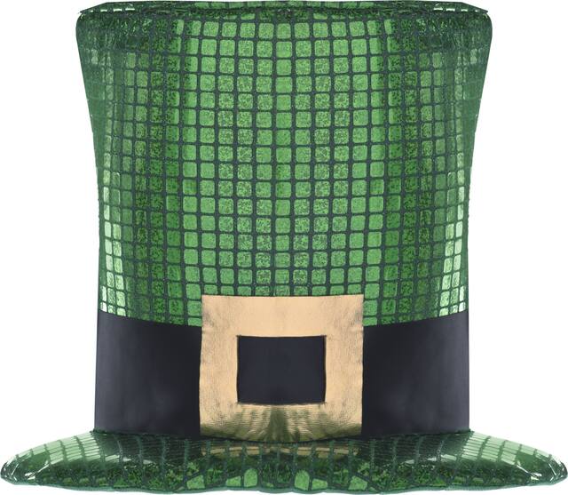 Oversized Sequin St. Patrick's Day Hat Front_Flat