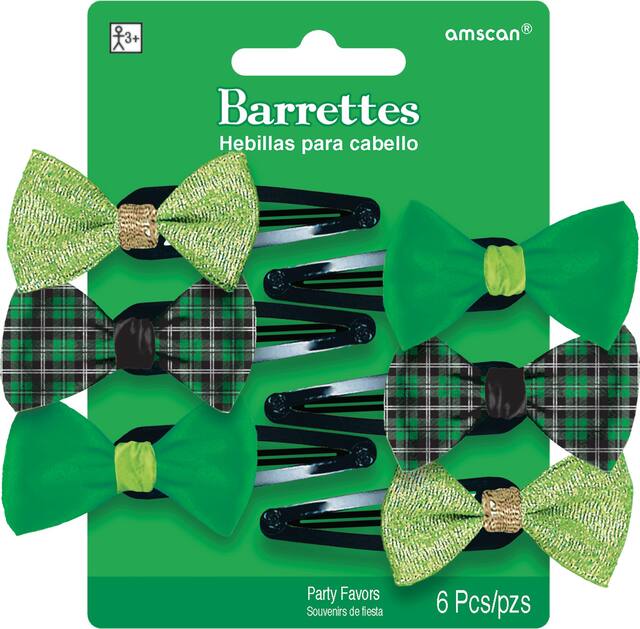 St. Patrick's Day Hair Clips, 6-pk Front_Flat