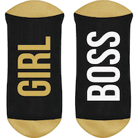 Girl Boss Ankle Socks, Glitter, Adult Front_Flat