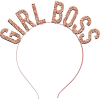 Serre-tête Girl Boss scintillant Front_Flat