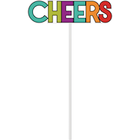 Bright New Year's Eve Photo Booth Props, 13-pc Front_Flat