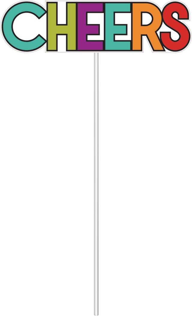 Bright New Year's Eve Photo Booth Props, 13-pc Front_Flat