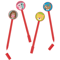 Cuddly Cubs Valentine's Day Pens, 8-pk Overhead_Flat