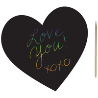 Feuilles d'art à gratter en forme de coeur, paq. 24 Overhead_Flat