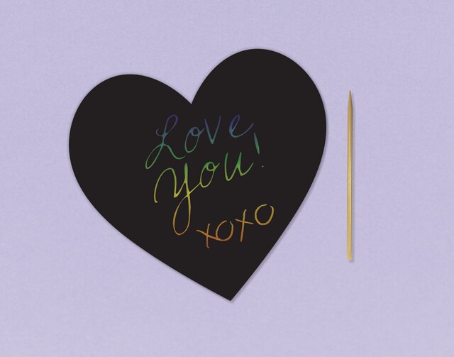 Heart Scratch Art Sheets, 24pk Party City