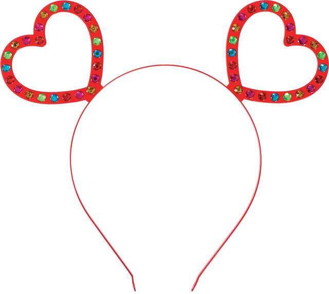 Valentine's Day Hearts Headband Front_Flat