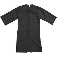 Robe du diplômé noire pour adultes, standard Front_Flat