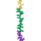 Collier de perles du Mardi gras torsadé géant Front_Flat