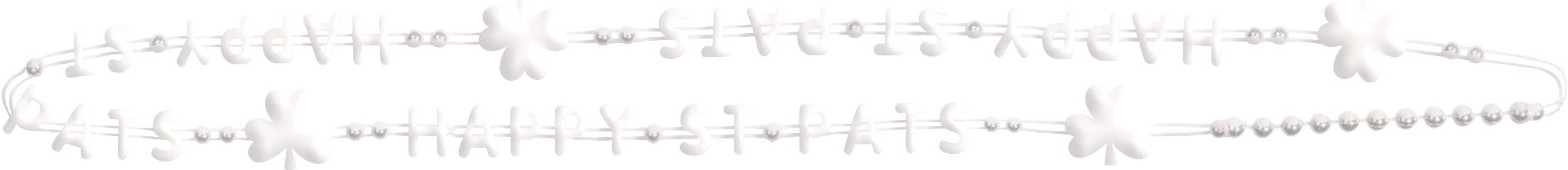 Colliers de perles Happy St. Pats de la Saint-Patrick, vert/orange/blanc, paq. 6 Front_Flat