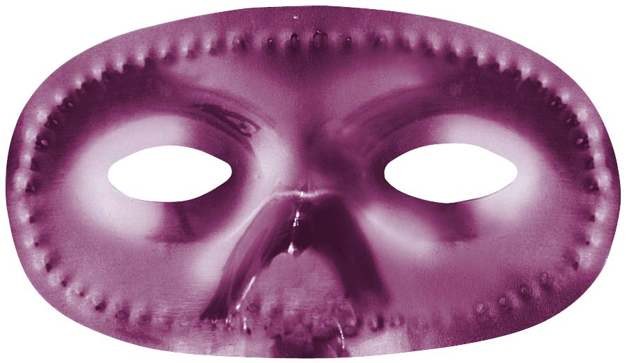 Metallic Domino Mardi Gras Masks, 12-pk Front_Flat