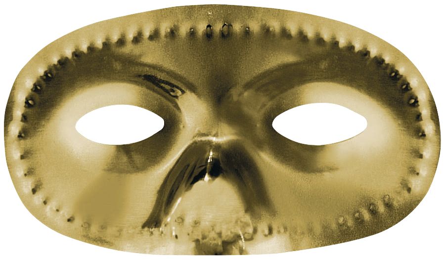 Metallic Domino Mardi Gras Masks, 12-pk Front_Flat