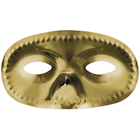 Metallic Domino Mardi Gras Masks, 12-pk Front_Flat