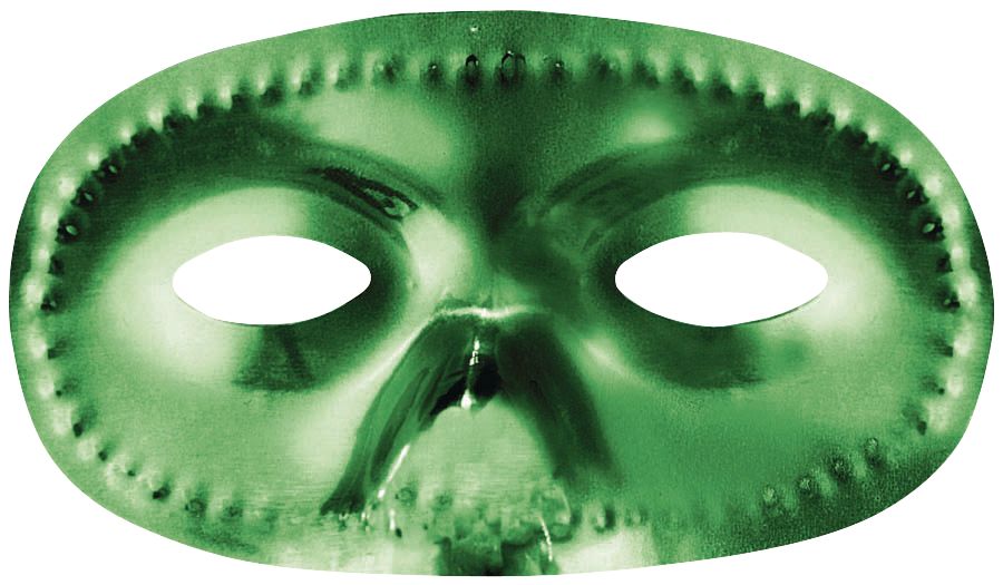 Metallic Domino Mardi Gras Masks, 12-pk Front_Flat