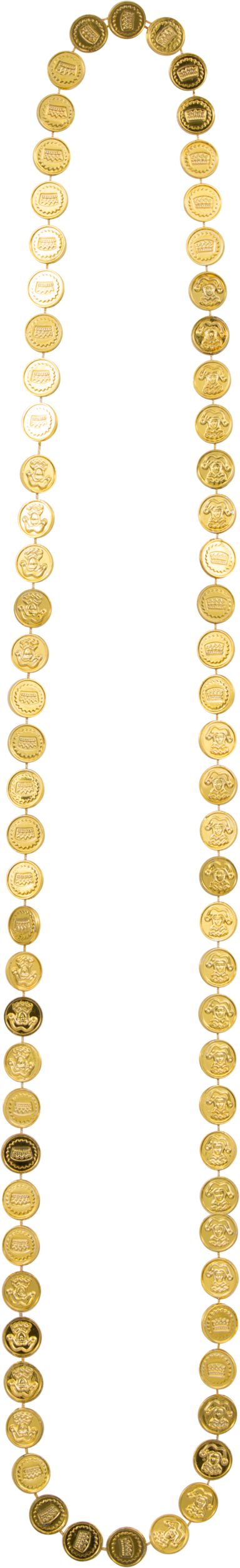 Coin Mardi Gras Bead Necklaces, 6-pk Front_Flat