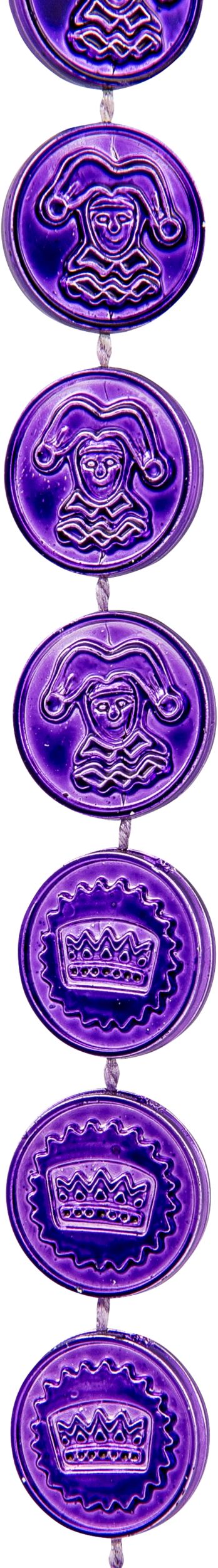 Coin Mardi Gras Bead Necklaces, 6-pk CloseUp