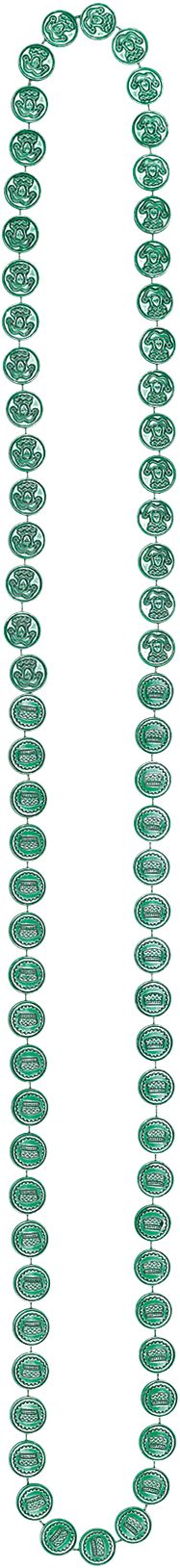 Coin Mardi Gras Bead Necklaces, 6-pk Front_Flat