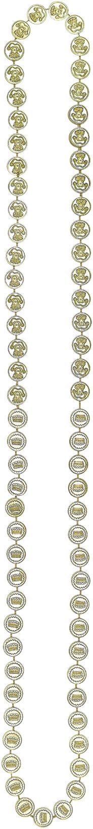 Coin Mardi Gras Bead Necklaces, 6-pk Front_Flat
