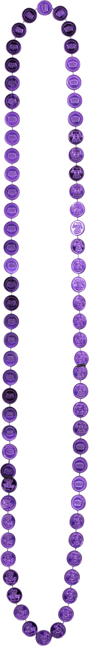 Coin Mardi Gras Bead Necklaces, 6-pk Front_Flat