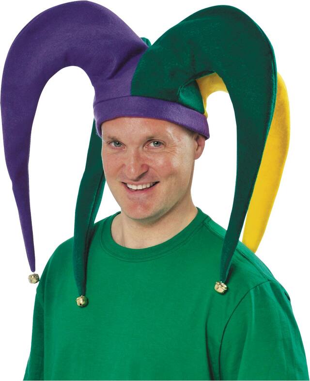 Giant Mardi Gras Jester Hat Front_Angled_Left