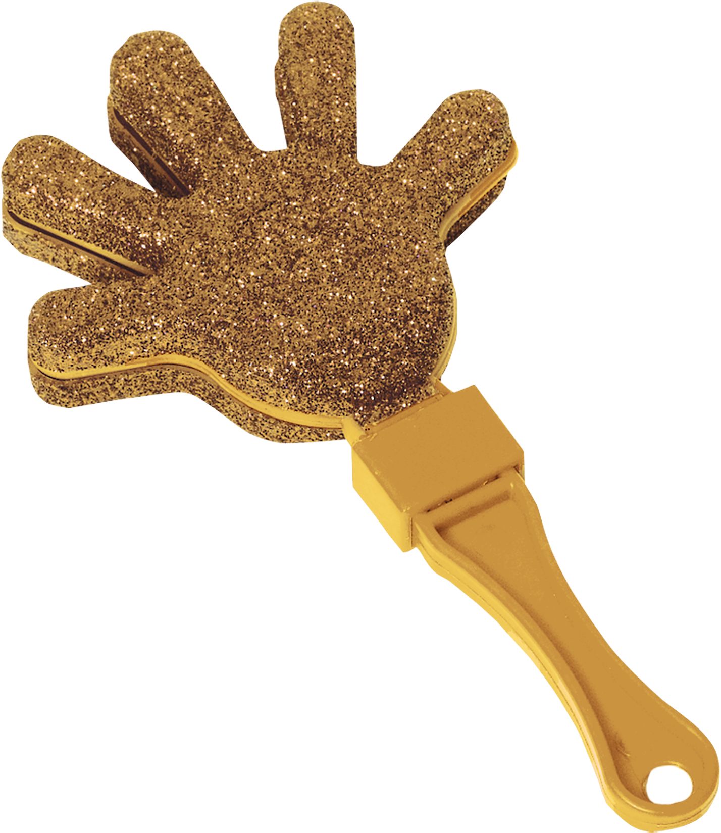 Glitter Hand Clapper Noisemakers, Black/Gold/Silver, 12-pk, for New Year's Eve Overhead_Plunge