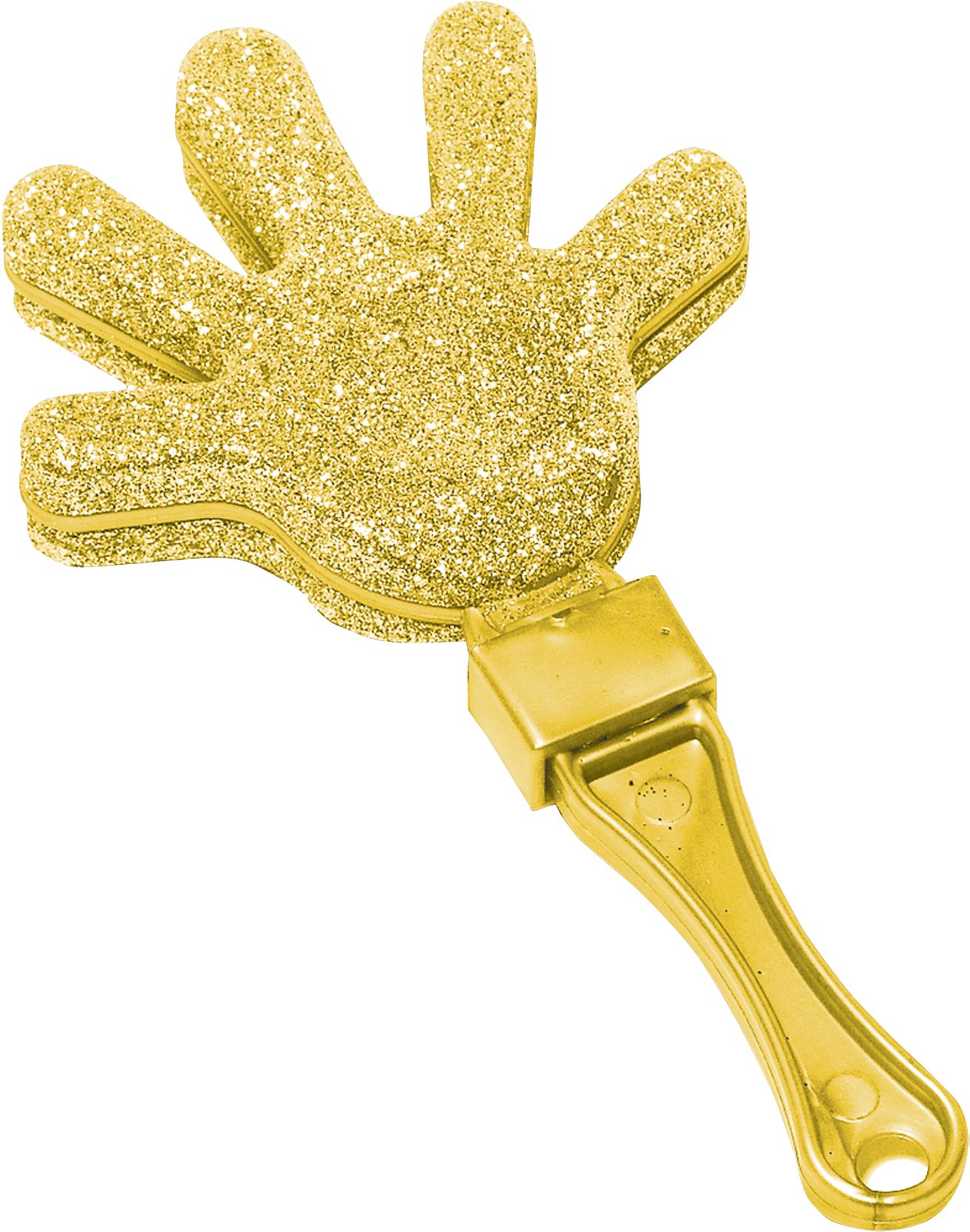 Glitter Hand Clapper Noisemakers, Black/Gold/Silver, 12-pk, for New Year's Eve Overhead_Plunge