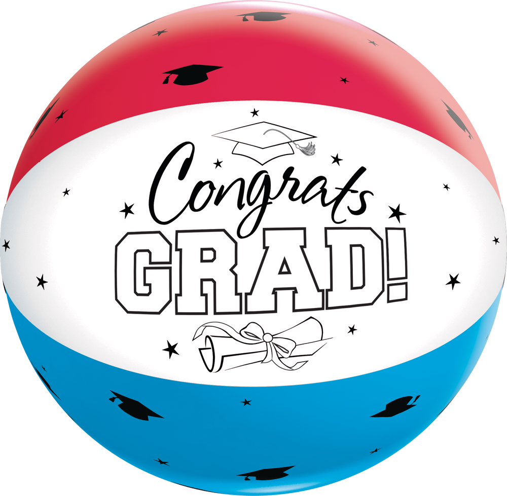 Colourful Graduation Autograph Beach Ball Party City