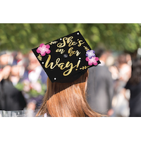She's On Her Way Graduation Cap Topper Back_Flat