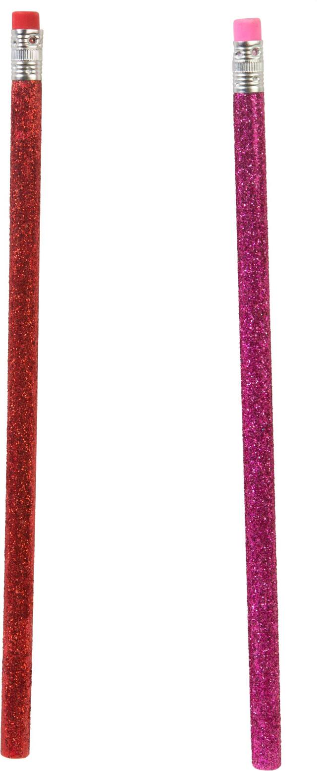 Valentine's Day Glitter Pencils, 12-pk Overhead_Flat