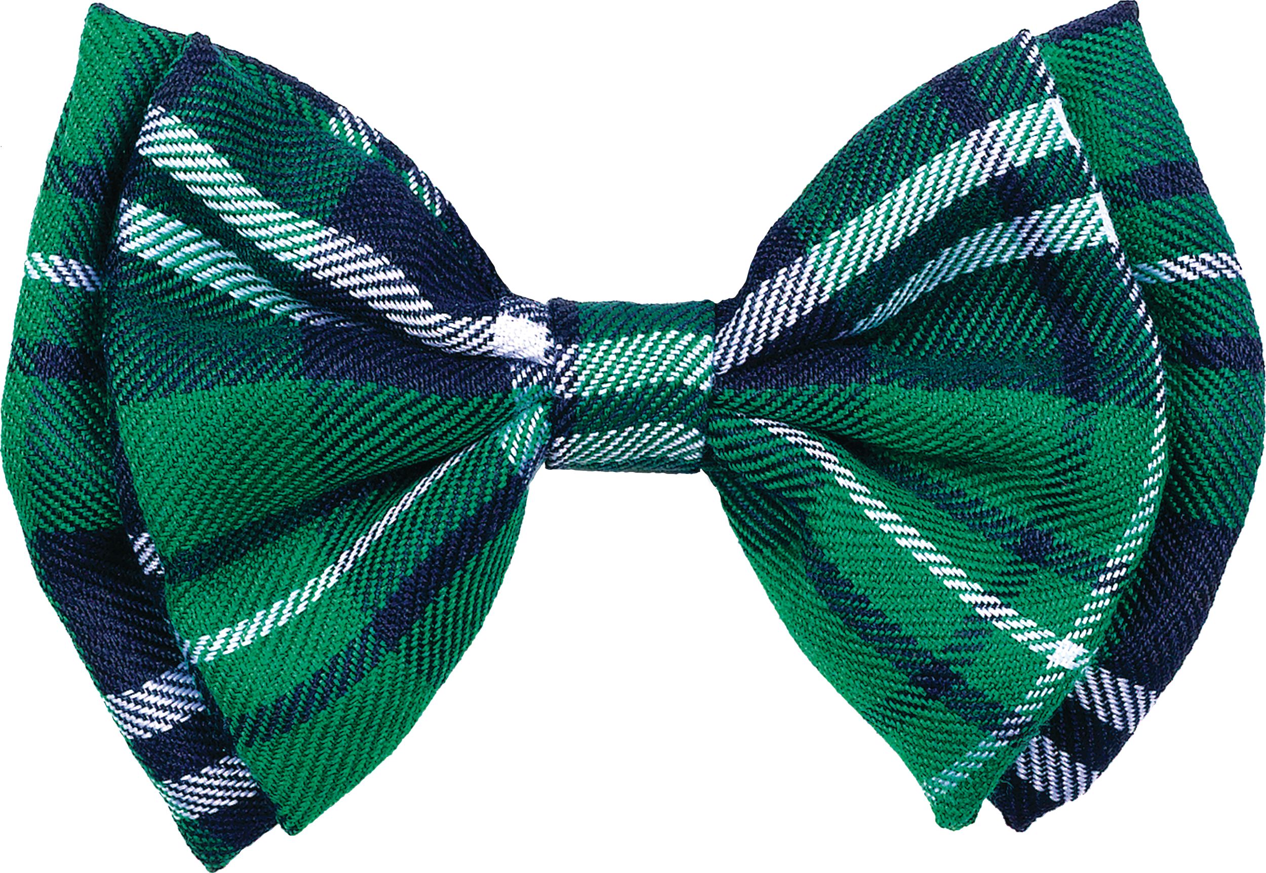 Green Plaid Bow Tie Overhead_Flat