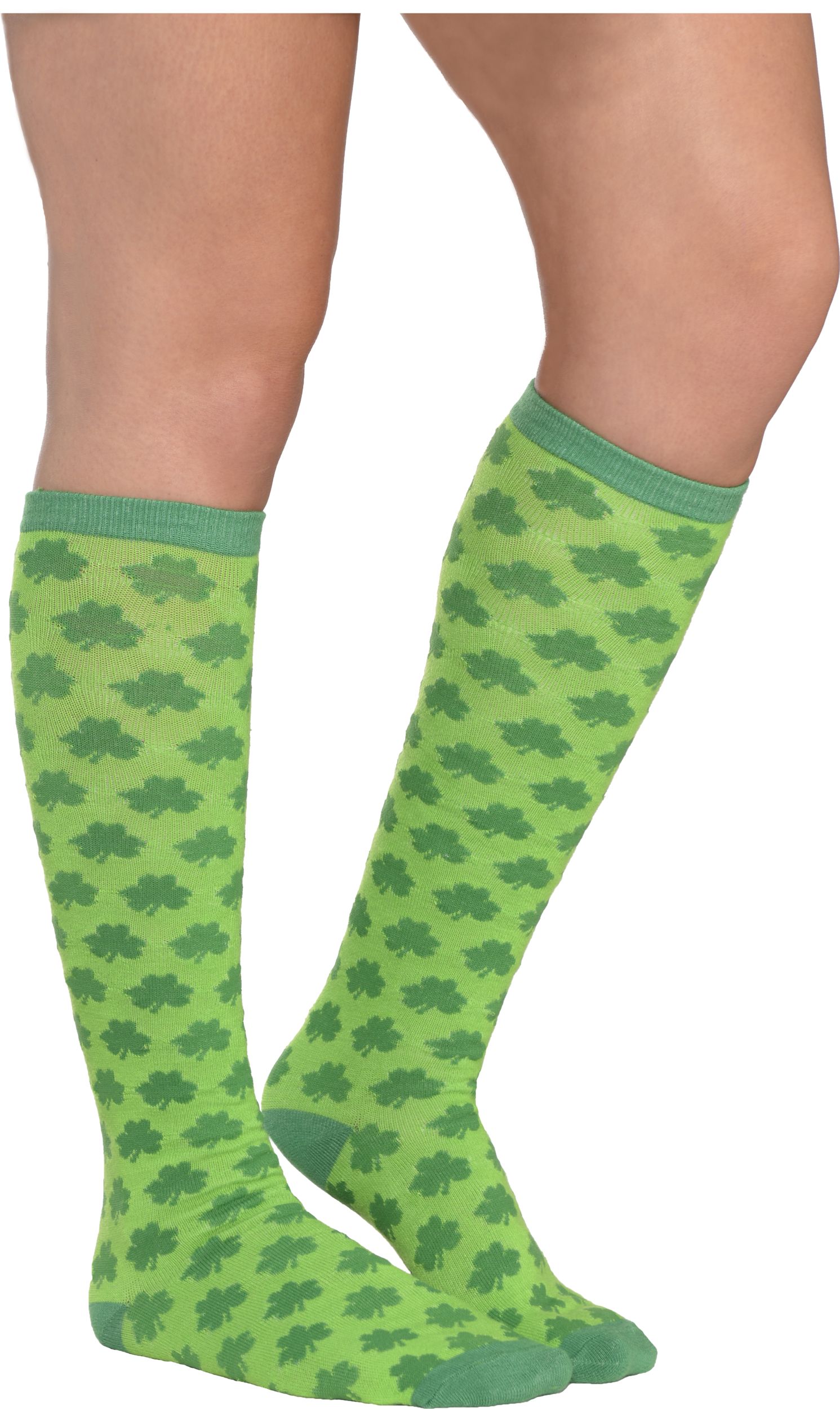 Mi-bas trèfle de la Saint-Patrick, vert, adultes, taille universelle Front_Angled_Right