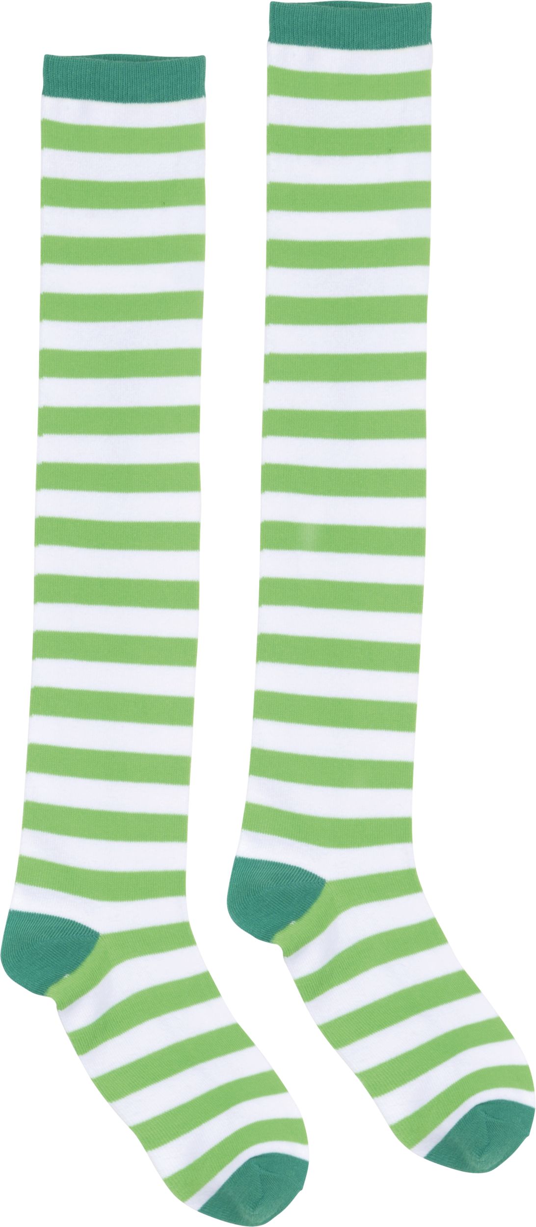 Green & White Striped Knee-High Socks Side_Right