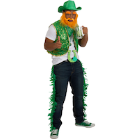 St. Patrick's Day Celtic-Print Shamrock Bandana Front_Angled_Right