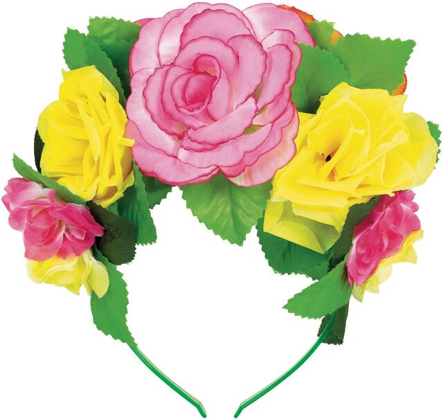 Deluxe Flower Crown Headband Front_Flat