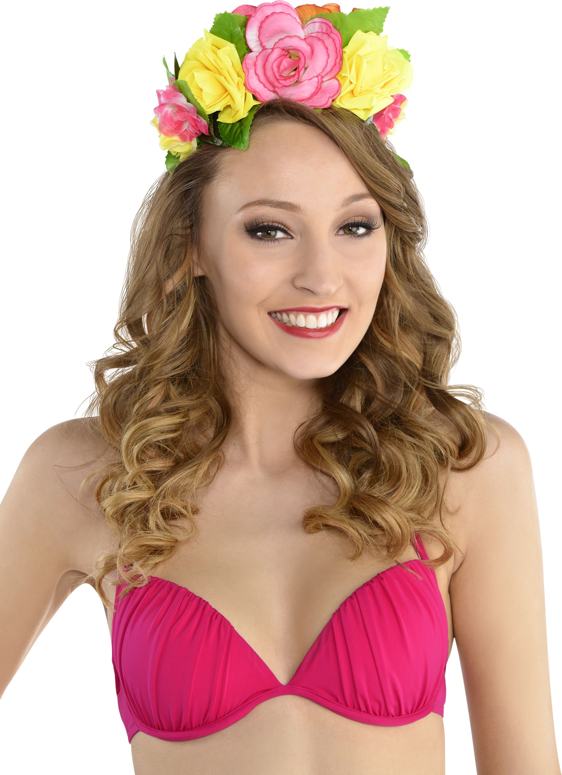 Deluxe Flower Crown Headband Front_Angled_Right