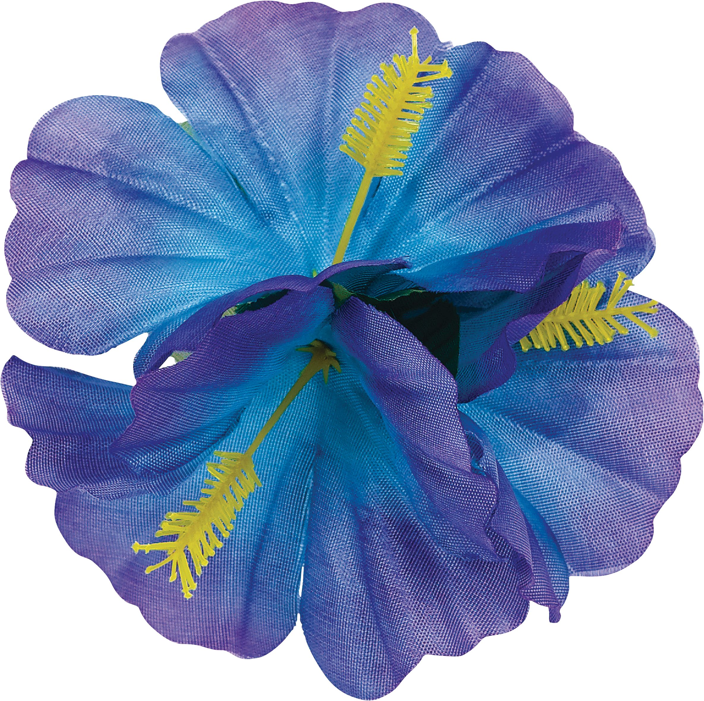 Purple Hibiscus Barrette Overhead_Flat