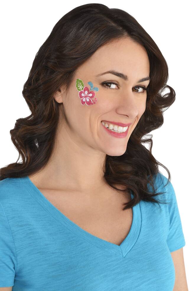 Bijoux pour le corps hibiscus, paq. 15 Front_Angled_Left