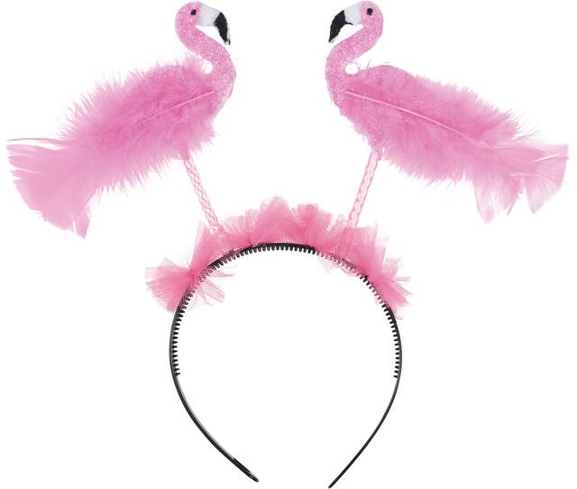 Glitter Flamingo Head Bopper Front_Flat