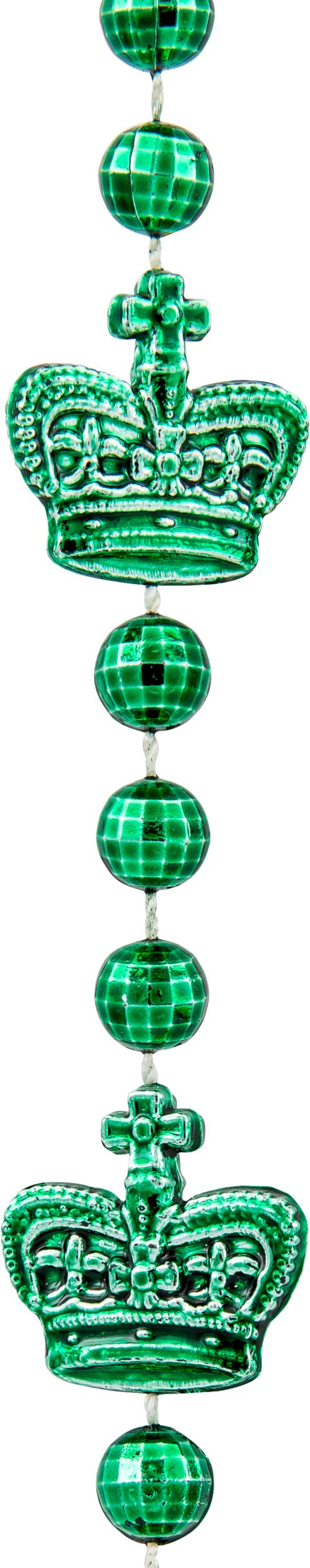 Crown Bead Necklaces, Gold, One Size, 3-pk, for Mardi Gras CloseUp