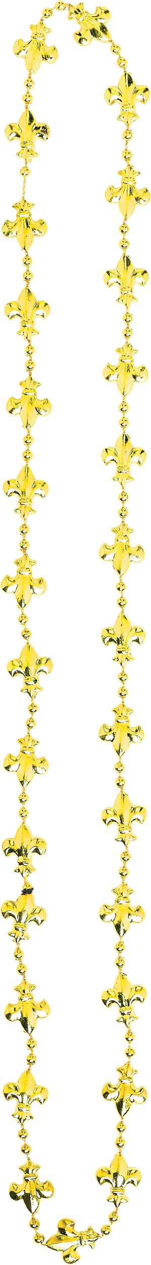 Crown Bead Necklaces, Gold, One Size, 3-pk, for Mardi Gras Overhead_Flat