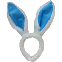 Bandeau avec oreilles de lapin, Pâques, bleu caraïbes Front_Flat