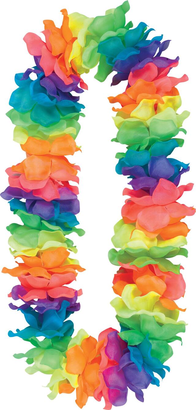 Collier de fleurs néon Front_Flat